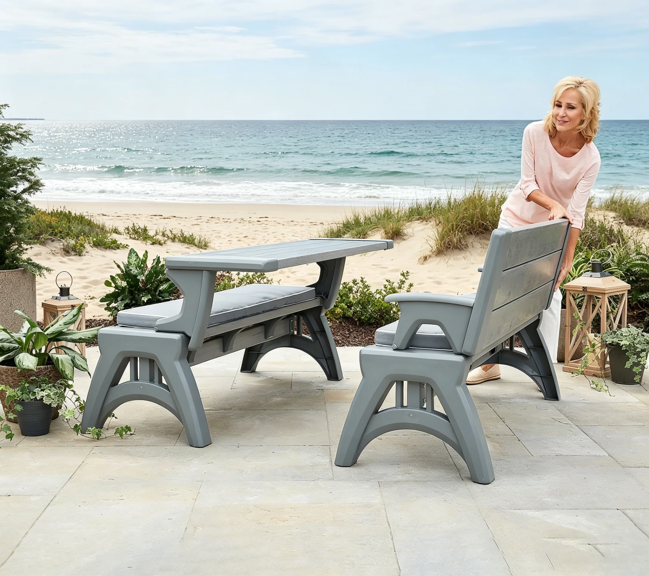 🎉Convert-a-Bench Gen II XL Designer Series Bench-to-Table,Buy 1 get 1 free